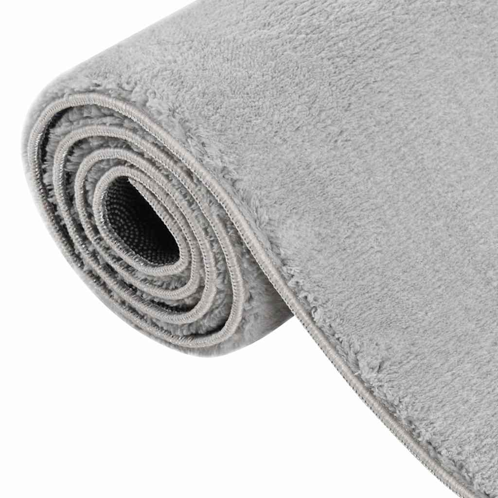 Teppich Waschbar Flauschig Kurzflor 160x230 Rutschfest Schwarz