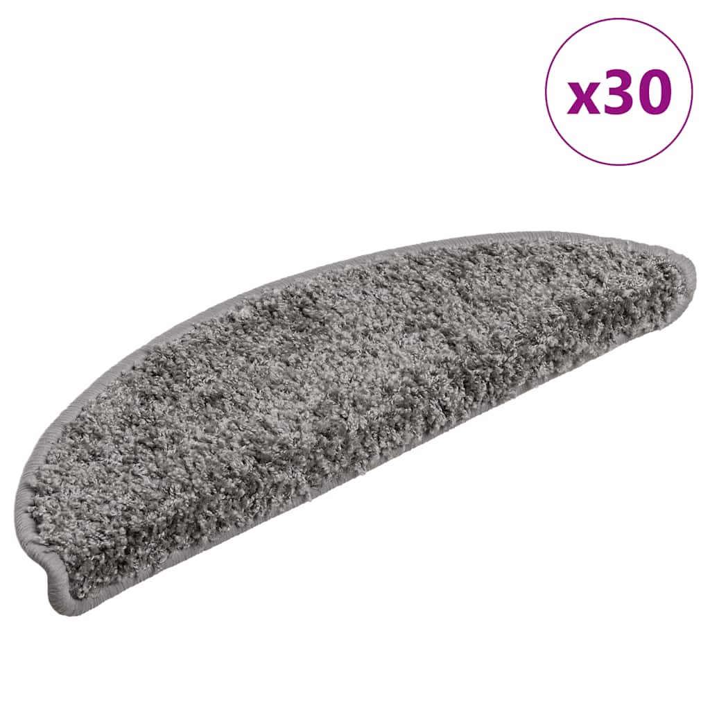 Stufenmatten 15 Stk. 56x17x3 cm Grau Halbrund