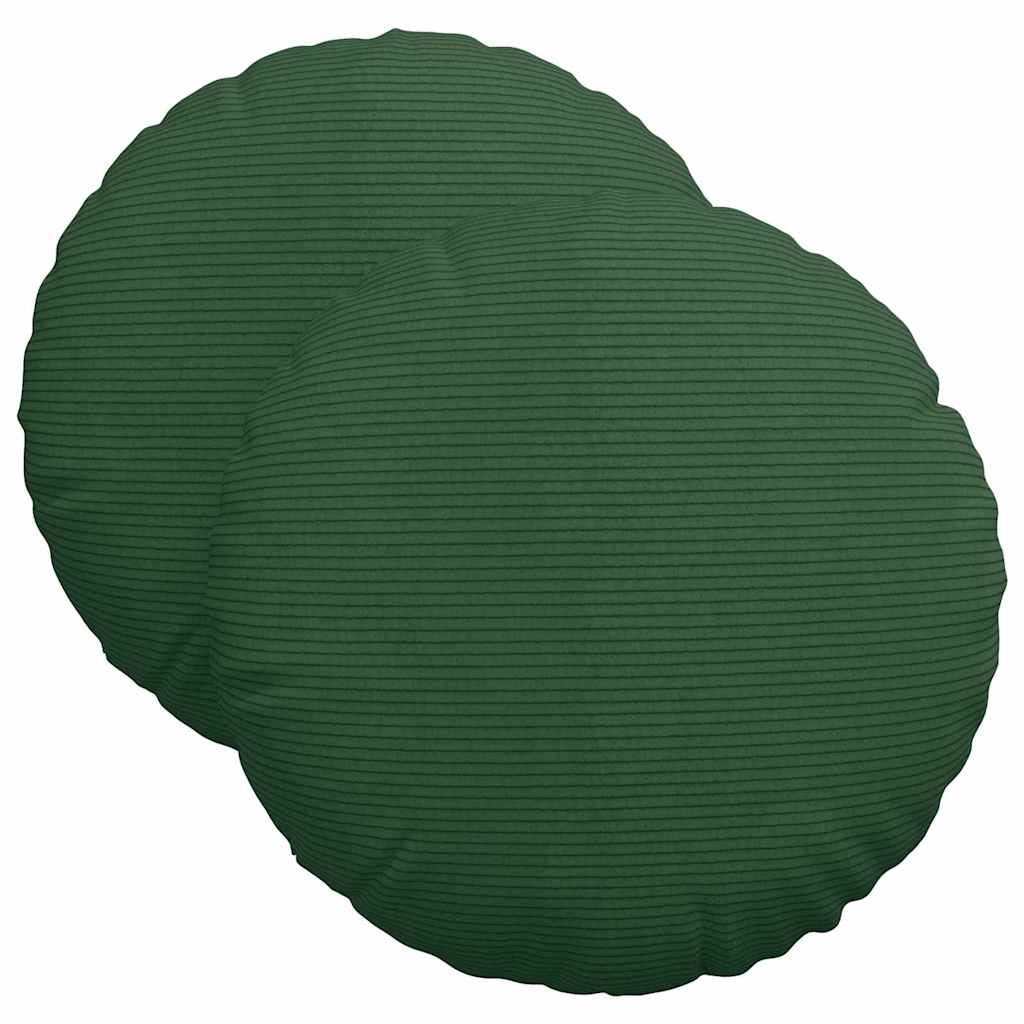 Sitzkissen 2 pcs Hellgrau Ø30 x 13 cm Cordstoff