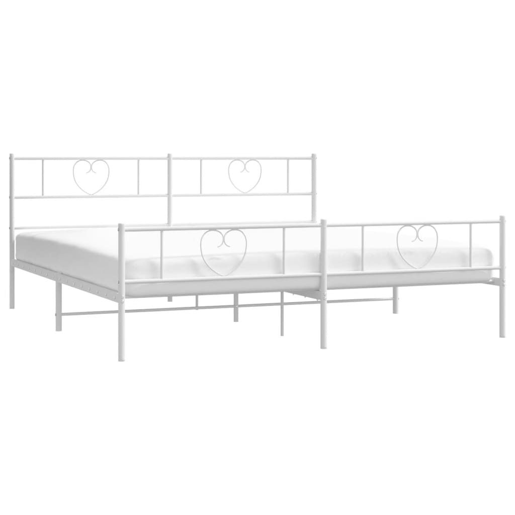 Bettgestell mit Kopfteil Metall Schwarz 100x190 cm