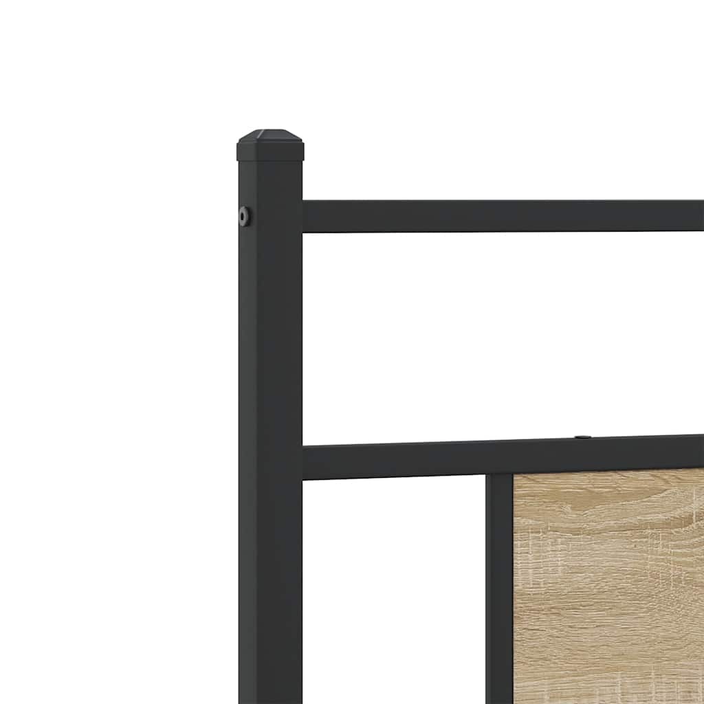 Ersatz-Kopfteil Räuchereiche 75 cm Holzwerkstoff und Stahl