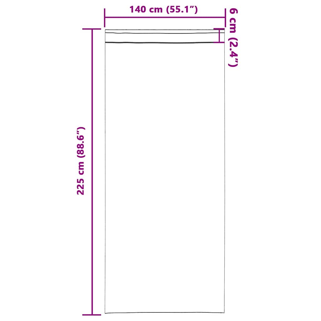 Verdunkelungs-Vorhänge mit Ringen 2 pcs Beige 140 x 140 cm