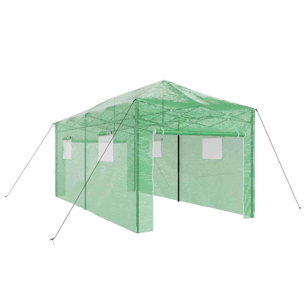 Gewächshaus mit Pop-up-Rahmen Grün 200 x 200 x 300 cm Eisen