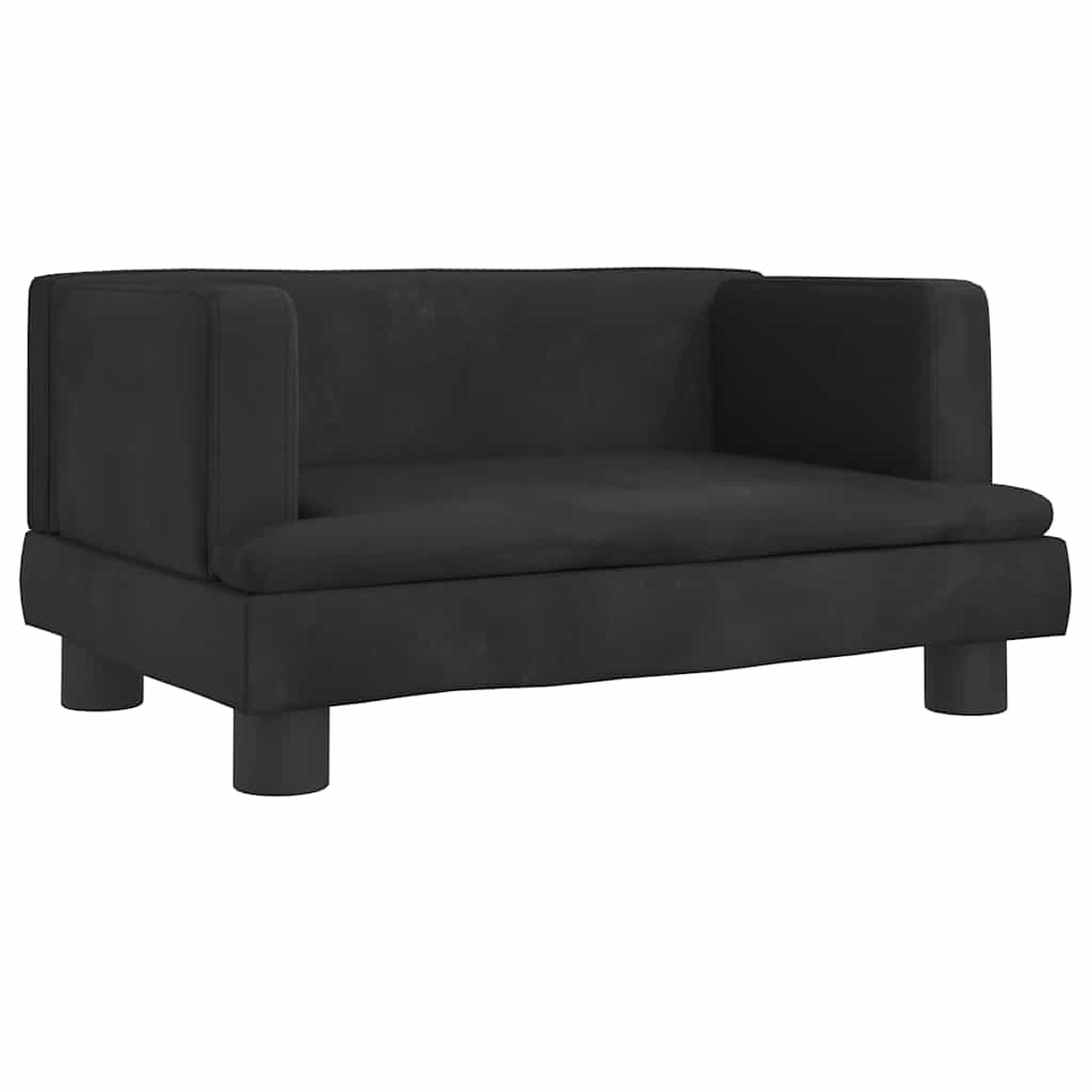 Hundebett Blau 80x45x30 cm Samt