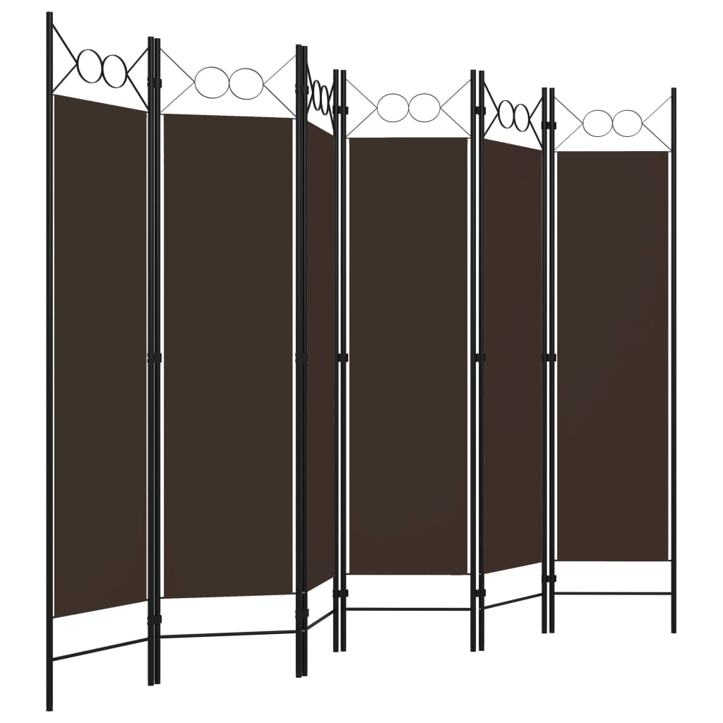 5-tlg. Raumteiler Anthrazit 200 x 180 cm