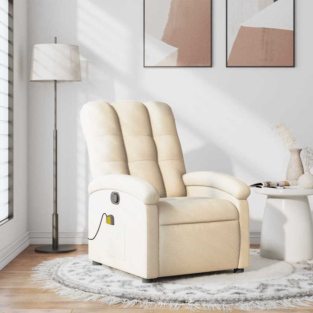 Relaxsessel Elektrisch Hellgrau Stoff