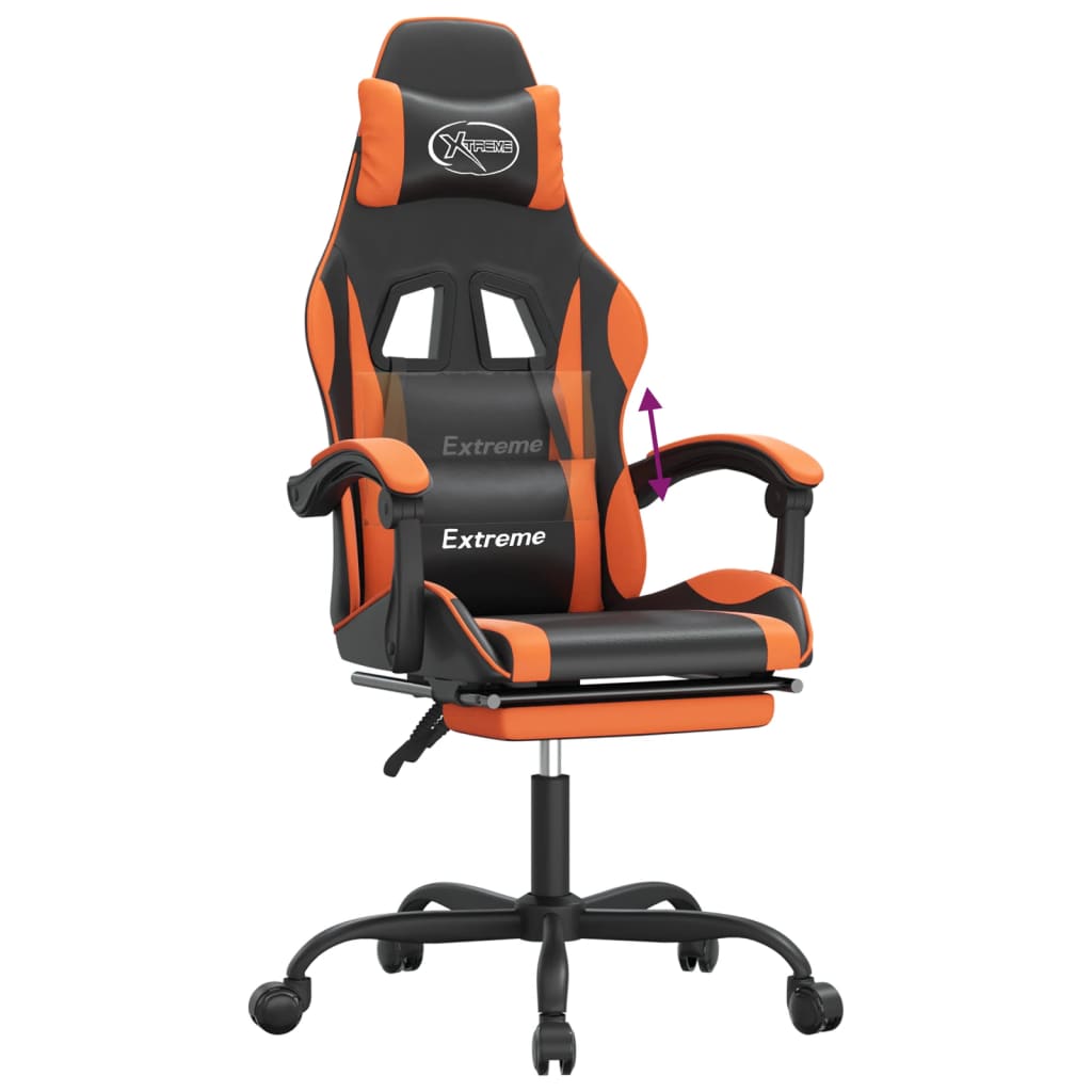 Gaming-Stuhl Schwarz und Golden Kunstleder