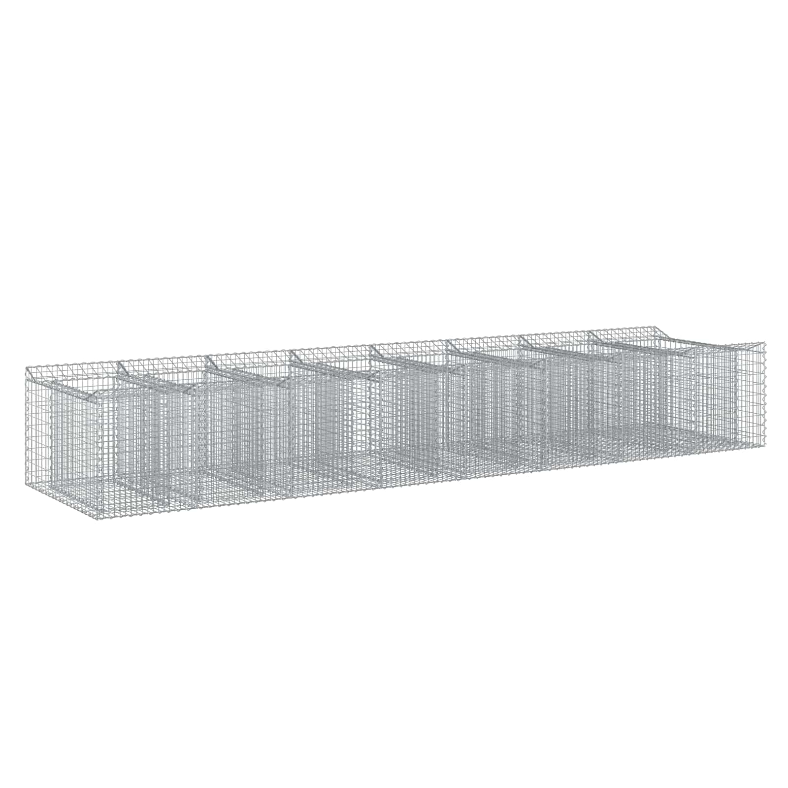 Gabionen-Hochbeet 2 pcs Silber