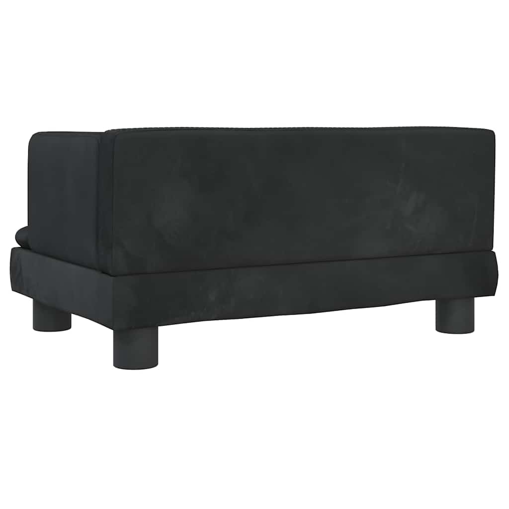 Kindersofa Blau 80x45x30 cm Samt