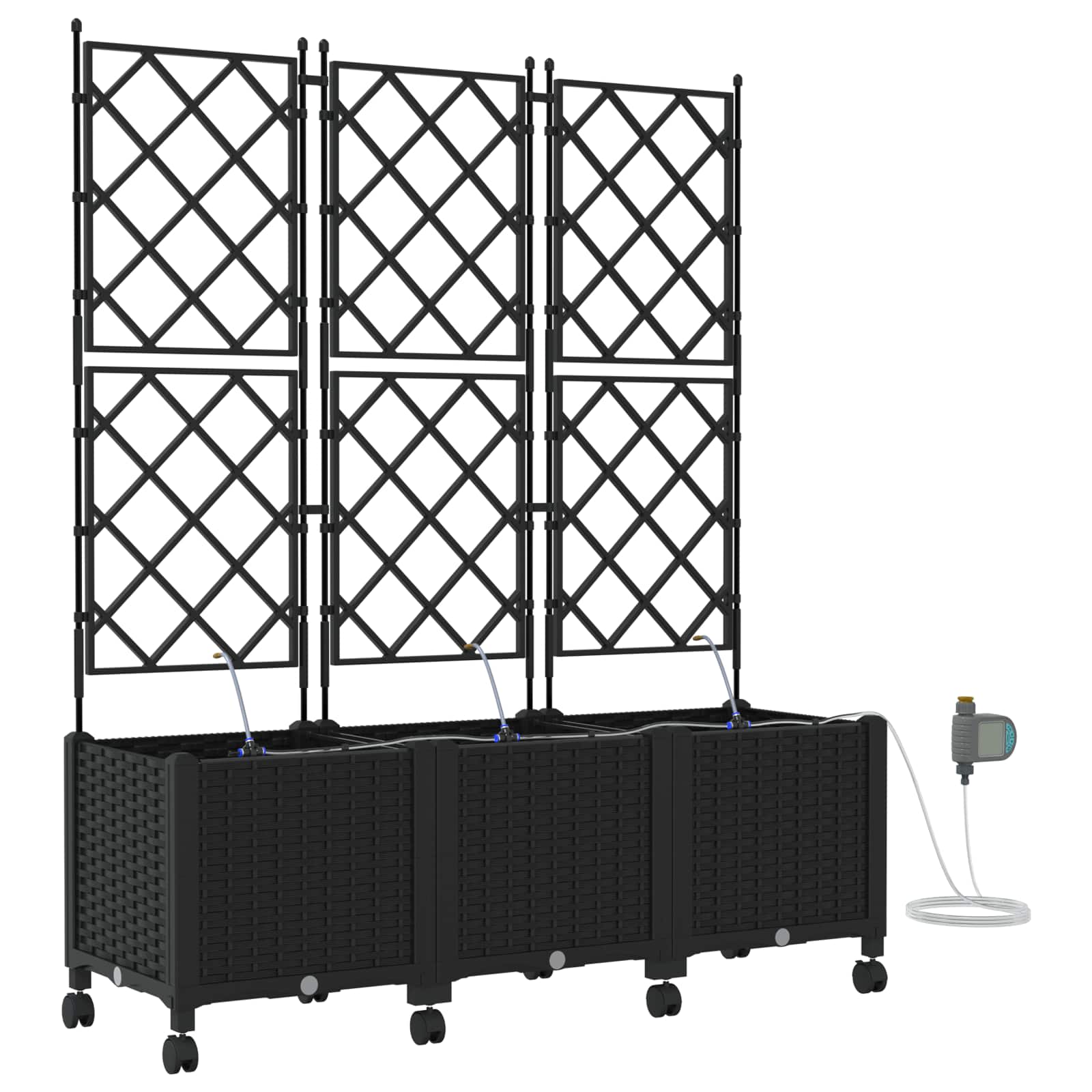 Garten-Pflanzgefäß 4 Stk. Braun 160 x 40 x 22 cm PP
