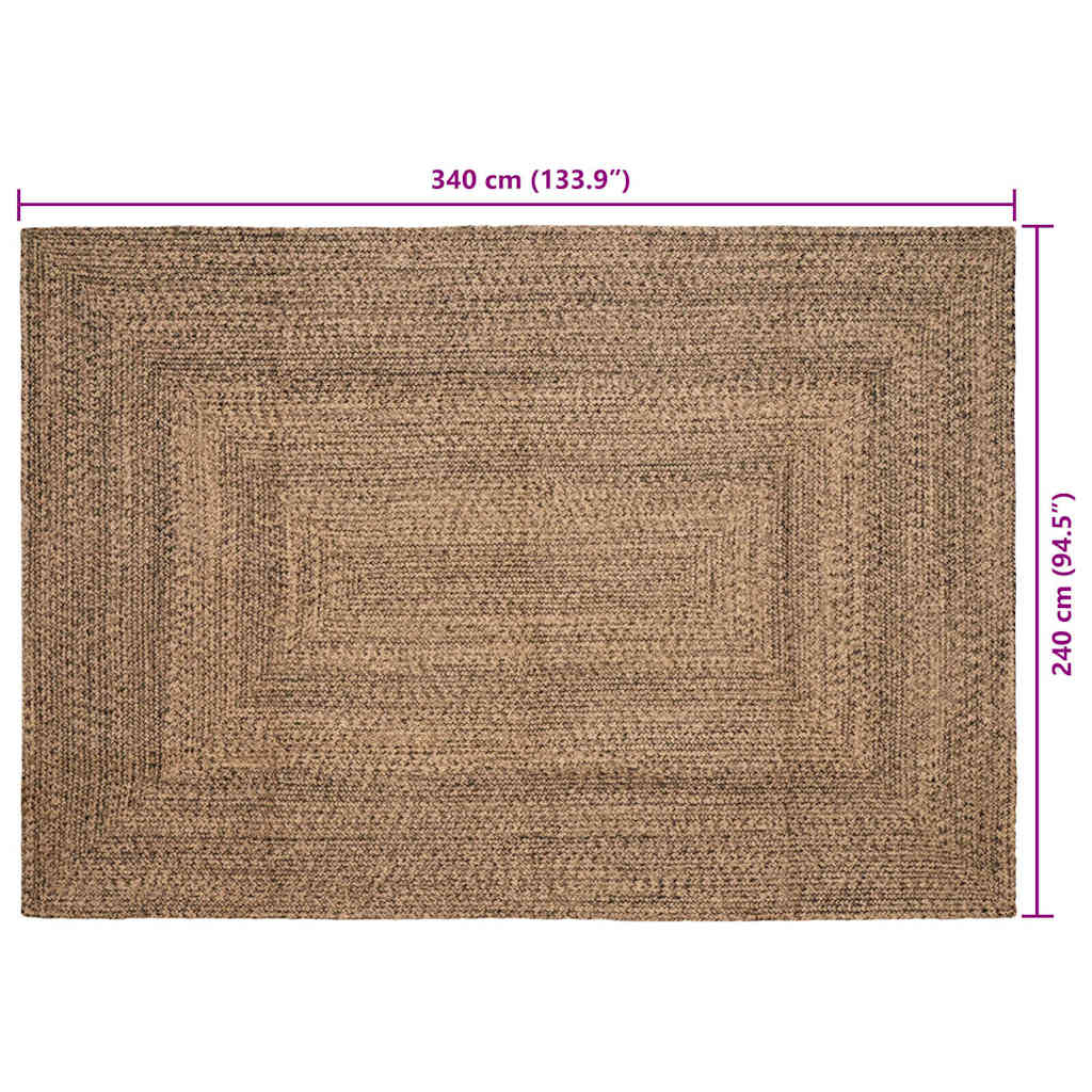 Bereichsteppiche Natürlich und Weiß 60 x 110 cm Jute