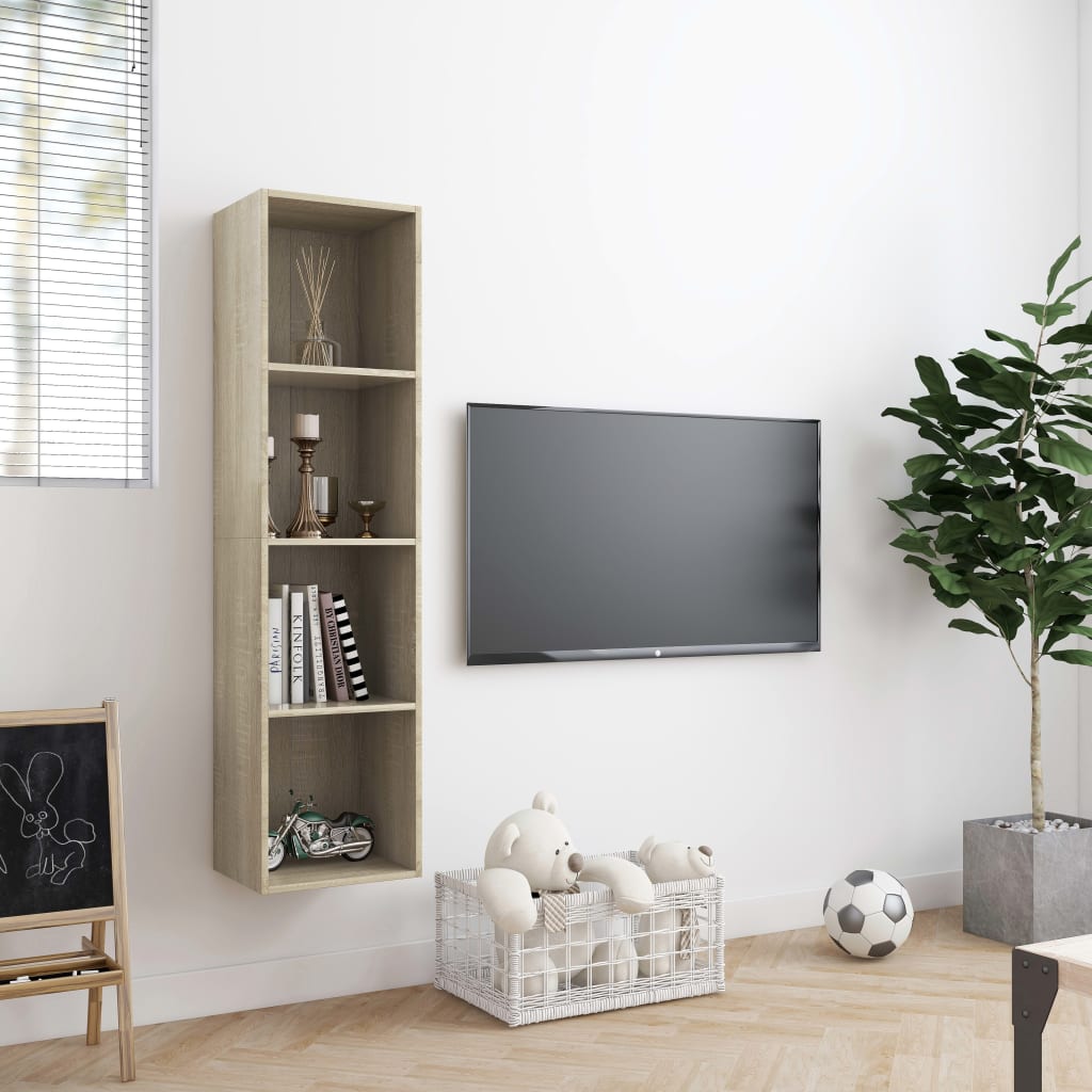 Bücherregal/TV-Schrank Weiß 143×30×36 cm