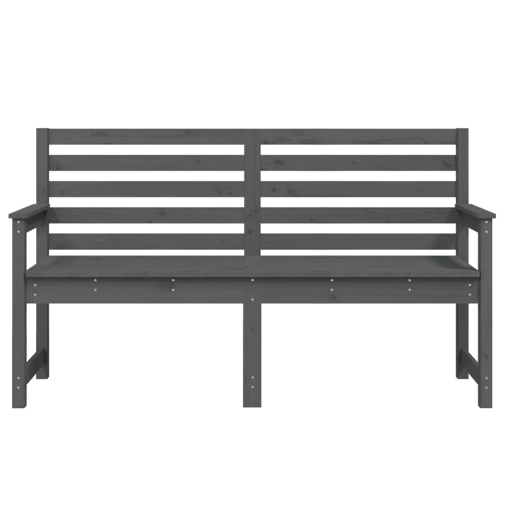Gartenbank Grau 109x48x91,5 cm Massivholz Kiefer
