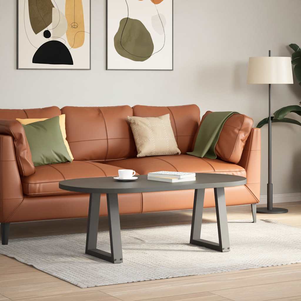 Couchtischbeine V-Form 2 Stück Schwarz 30x(30-31,3) cm Stahl