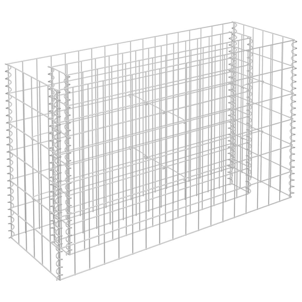 Gabionen-Hochbeet Verzinkter Stahl 90x30x10 cm