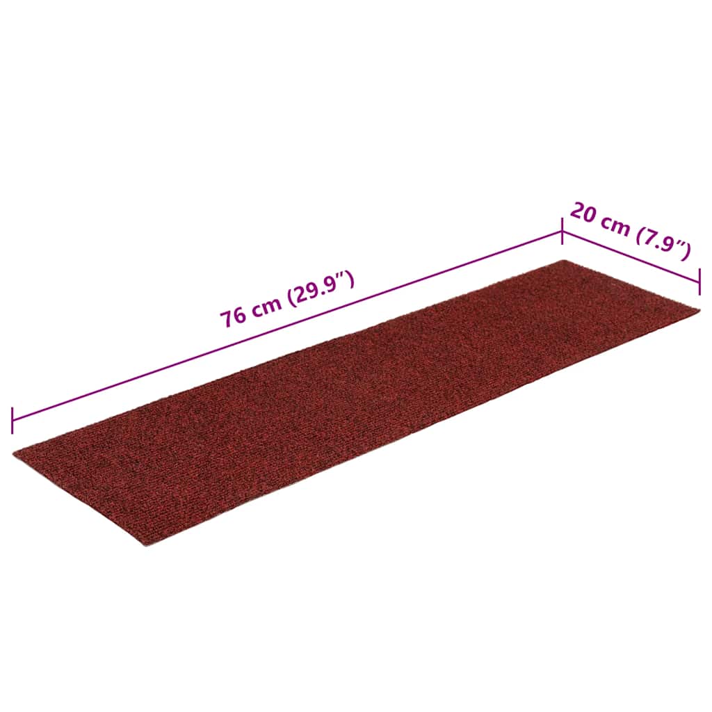 Stufenmatten Selbstklebend 15 Stk. 60x25 cm Hellbraun Rechteckig