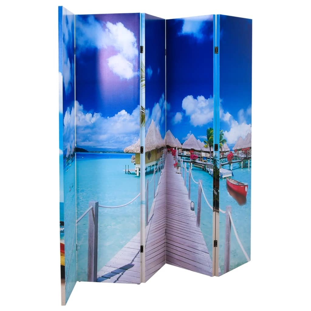 Raumteiler klappbar 120 x 170 cm Strand