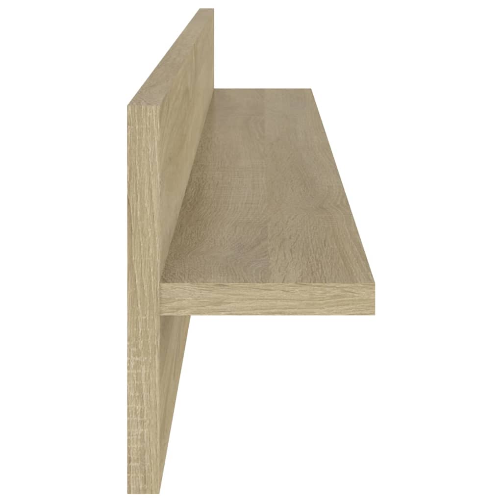Wandregale 2 Stk. Weiß 80x11,5x18 cm Holzwerkstoff
