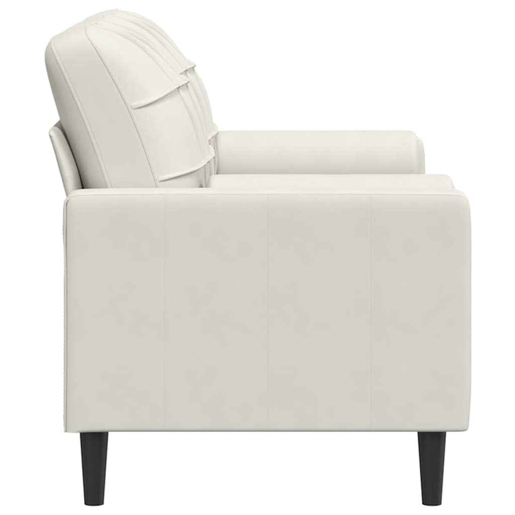 2-Sitzer-Sofa mit Zierkissen Hellgrau 120 cm Samt
