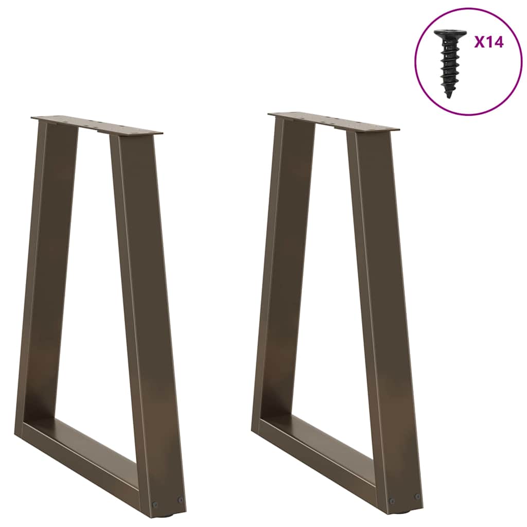 Couchtischbeine V-Form 2 Stück Schwarz 30x(30-31,3) cm Stahl