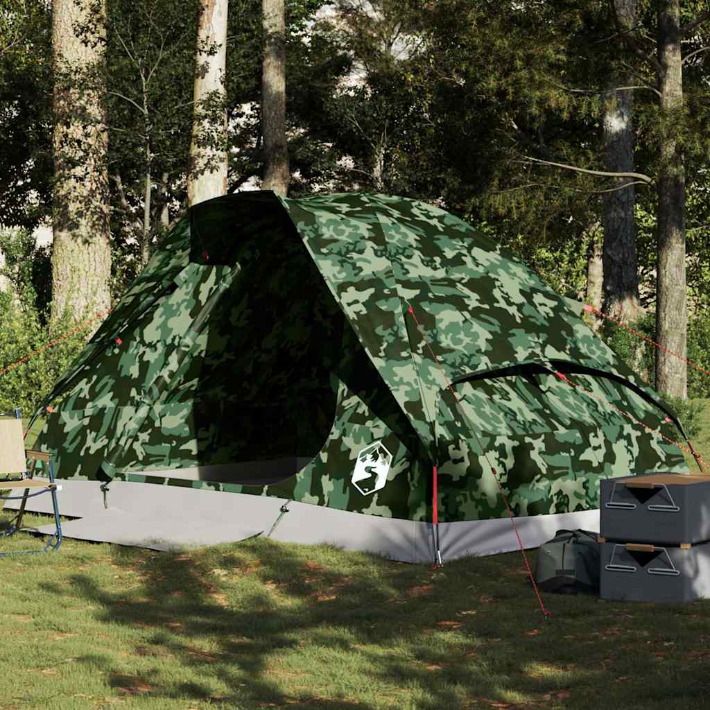 Kuppel-Campingzelt 2 Personen Olivgrün Wasserdicht