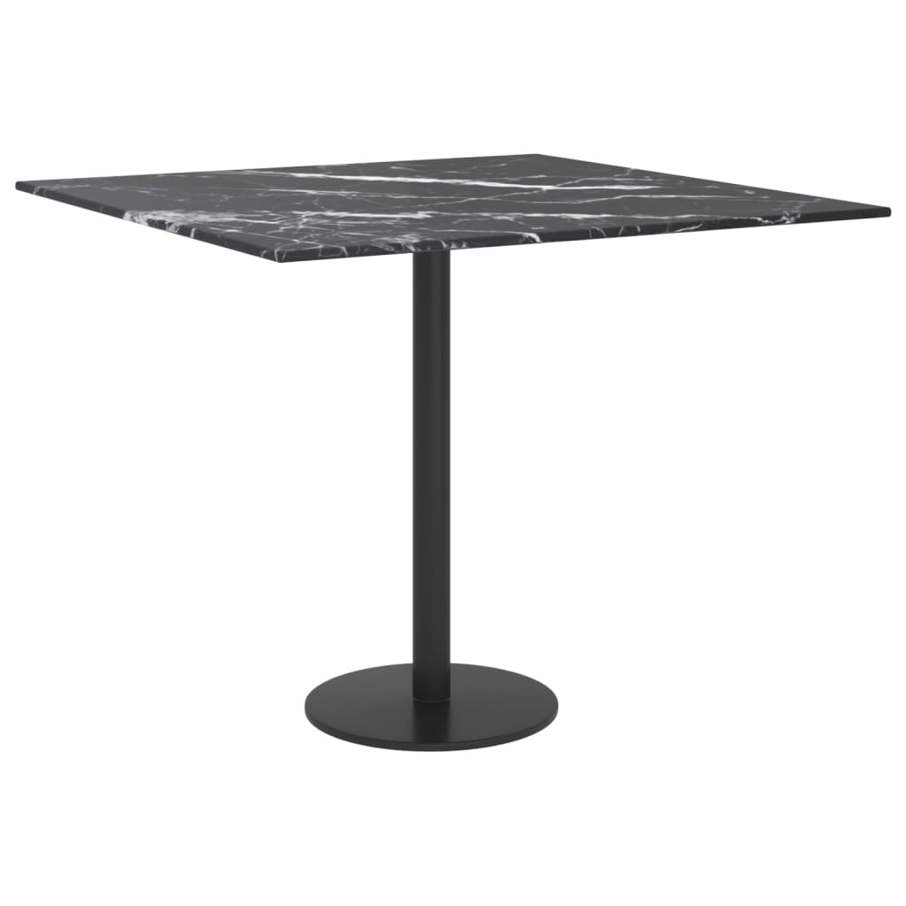 Tischplatte aus gehärtetem Glas quadratisch 700x700 mm