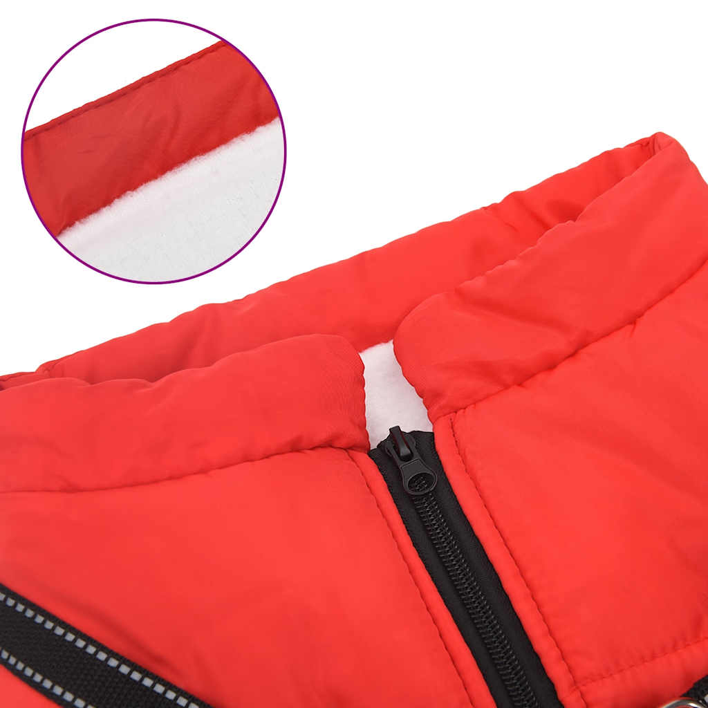 Hundemantel mit Geschirr Wasserdicht Reflektierend Lila L48
