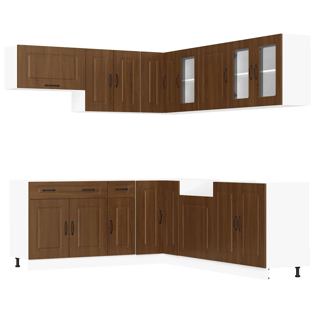 11-tlg. Küchenschrank-Set Kalmar Weiß Holzwerkstoff
