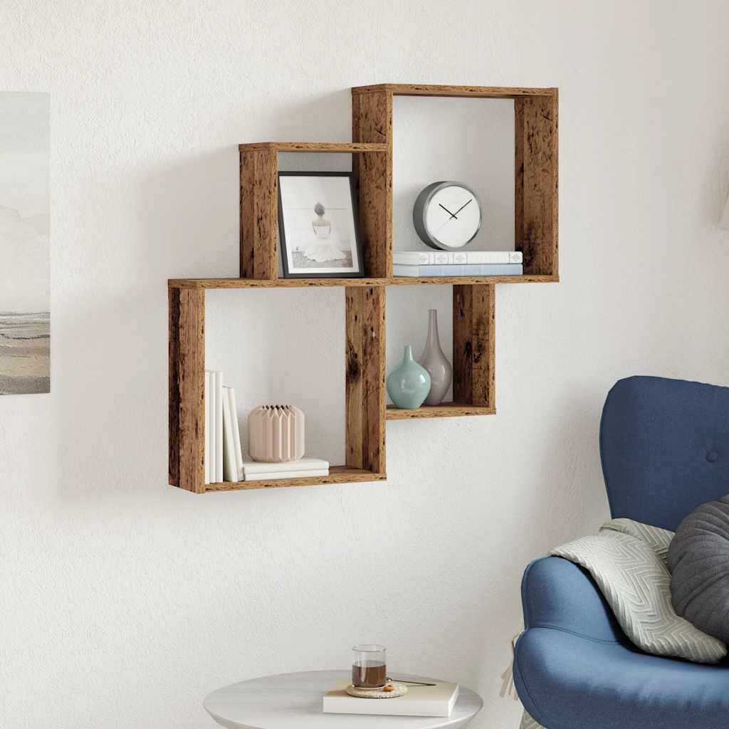 Würfelregal Weiß 80x15x78,5 cm Holzwerkstoff