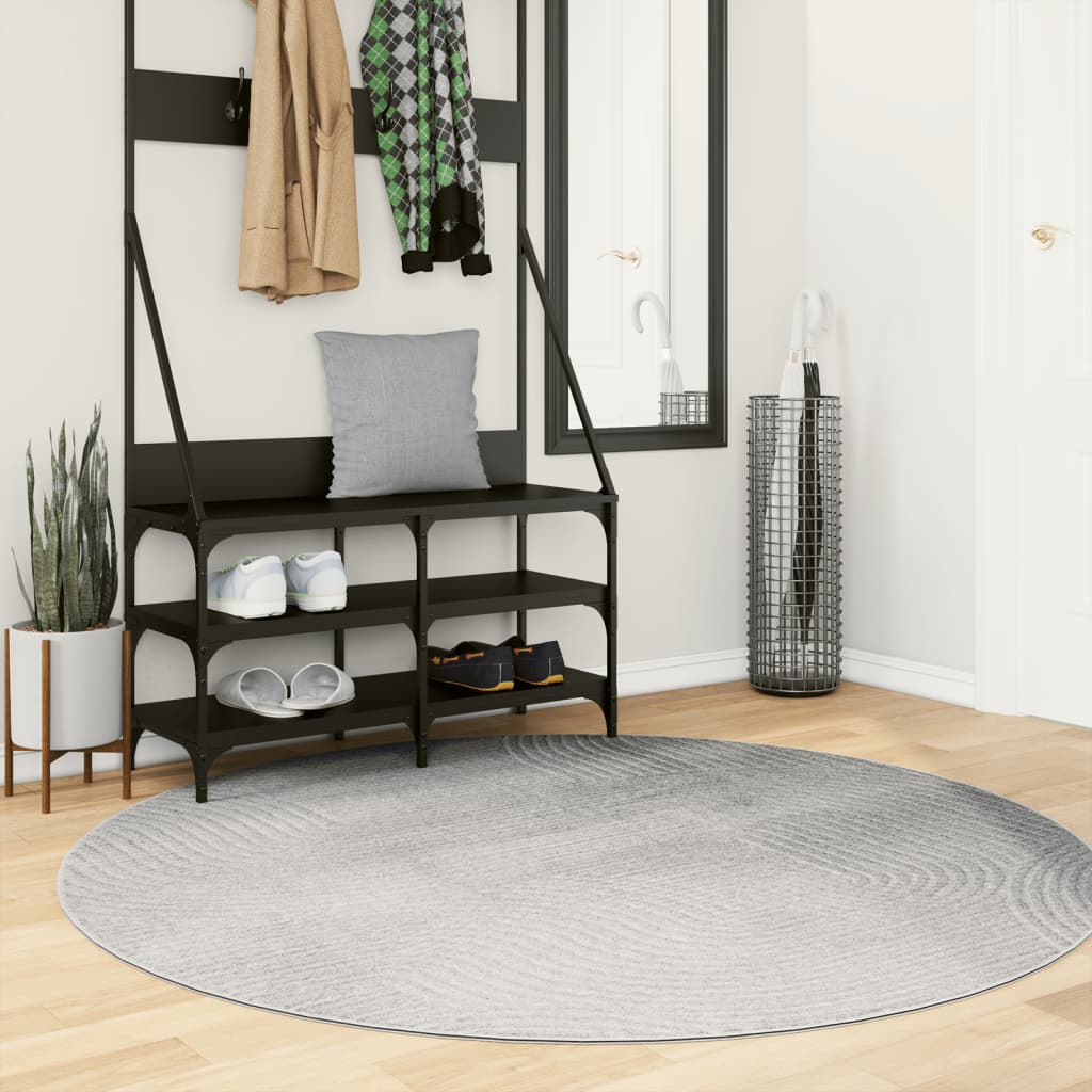 Teppich IZA Kurzflor Skandi-Stil Anthrazit 80x150 cm