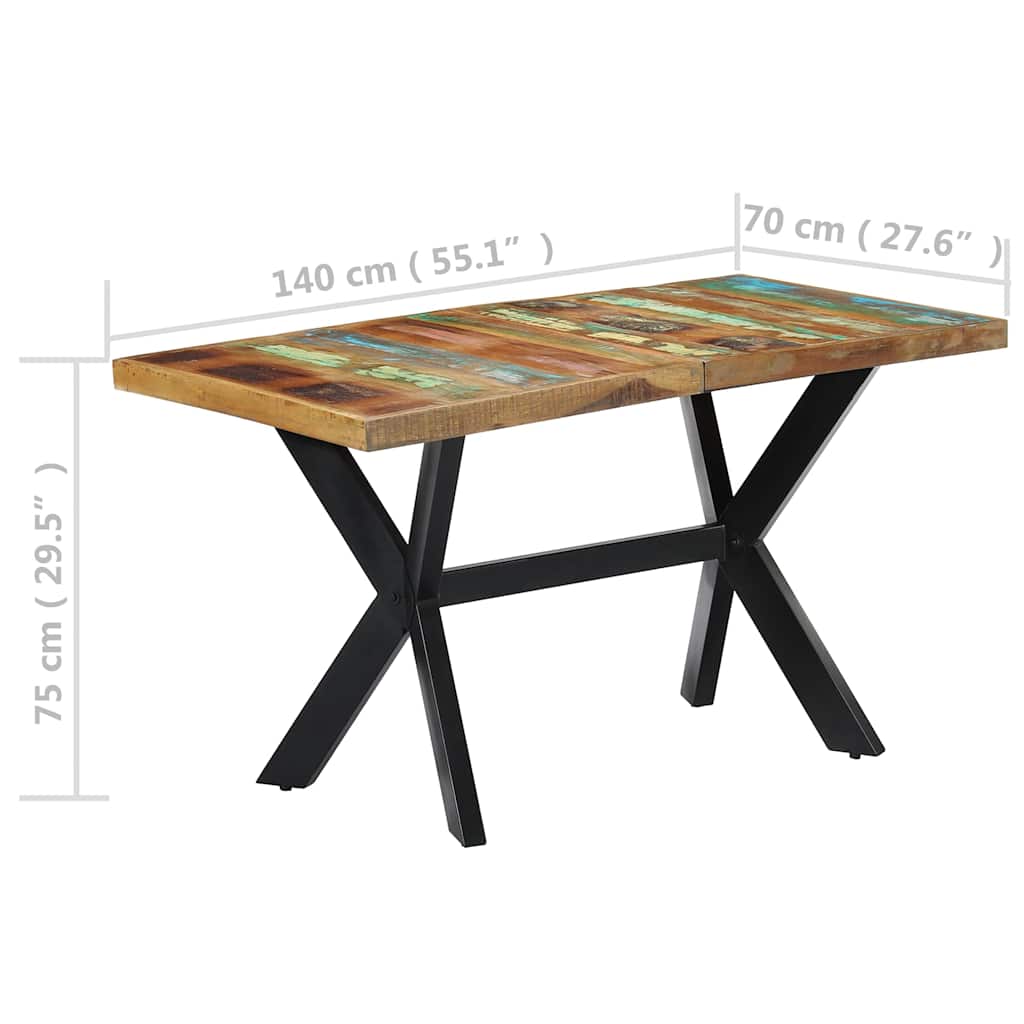 Esstisch Massivholz Mango und Stahlgestell 180 cm