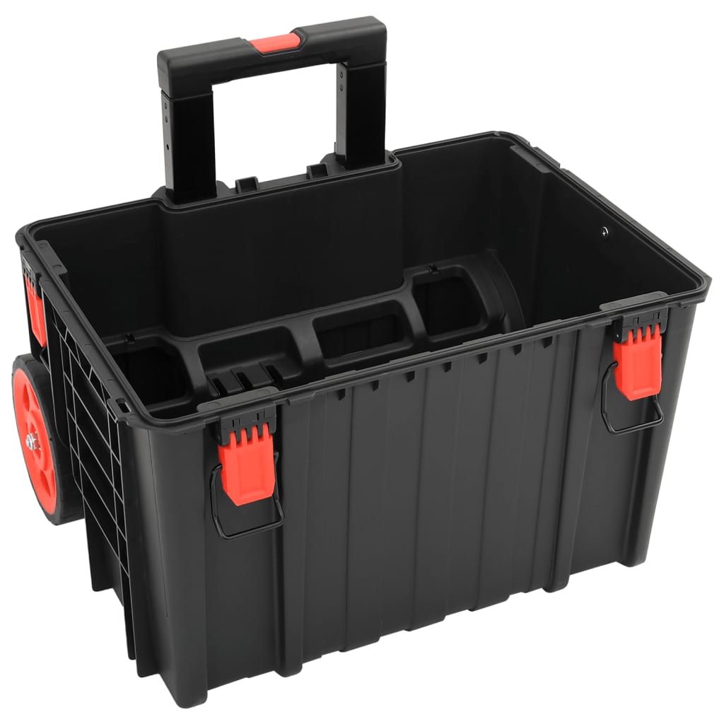 Koffer für Flugreise Tragbar Schwarz 56,5x34x16 cm PP