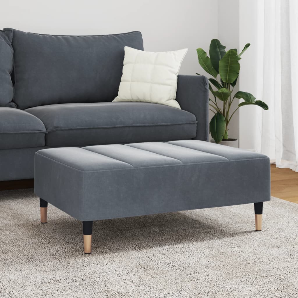 Fußhocker Hellgrau 77x55x31 cm Samt