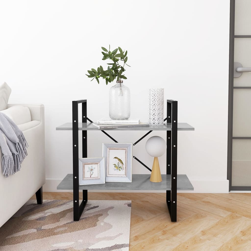 Bücherregal 2 Fächer Weiß 80x30x70 cm Holzwerkstoff