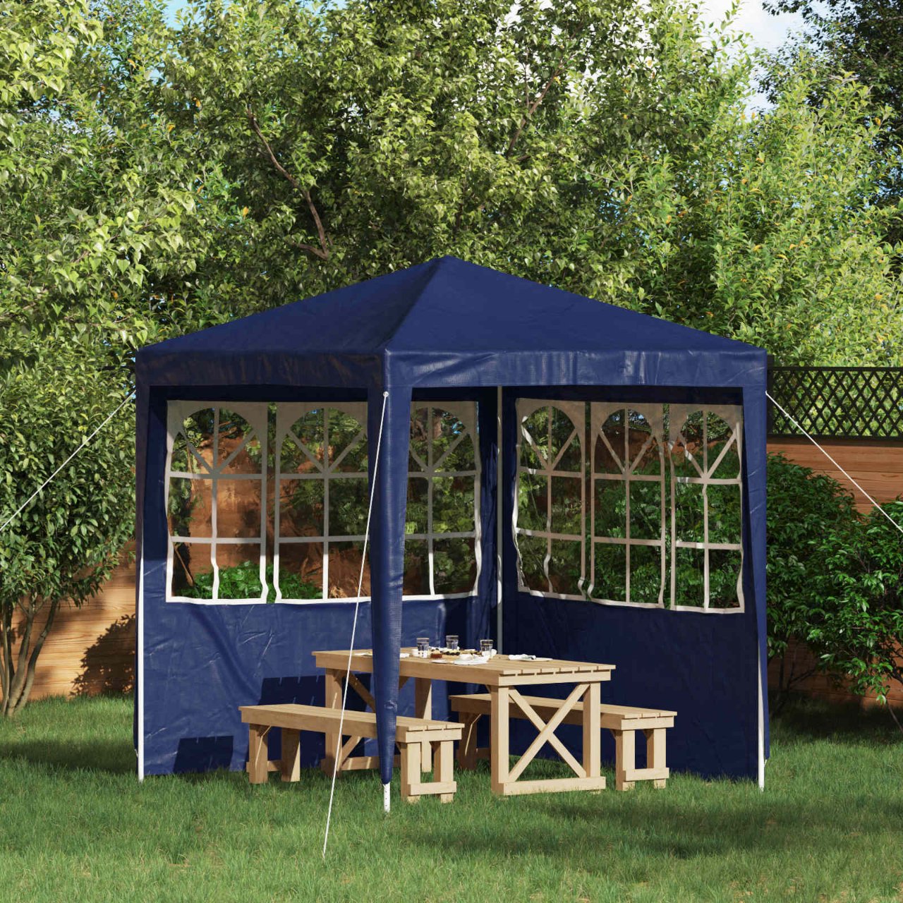 Party Zelt Seitenteil 2 pcs 300 x 195 cm Rot PE und Stahl