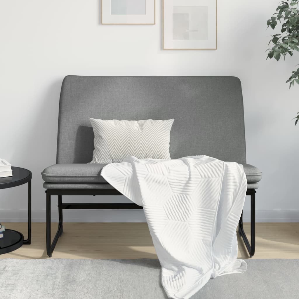 Sitzbank Hellgrau 100x75x76 cm Stoff