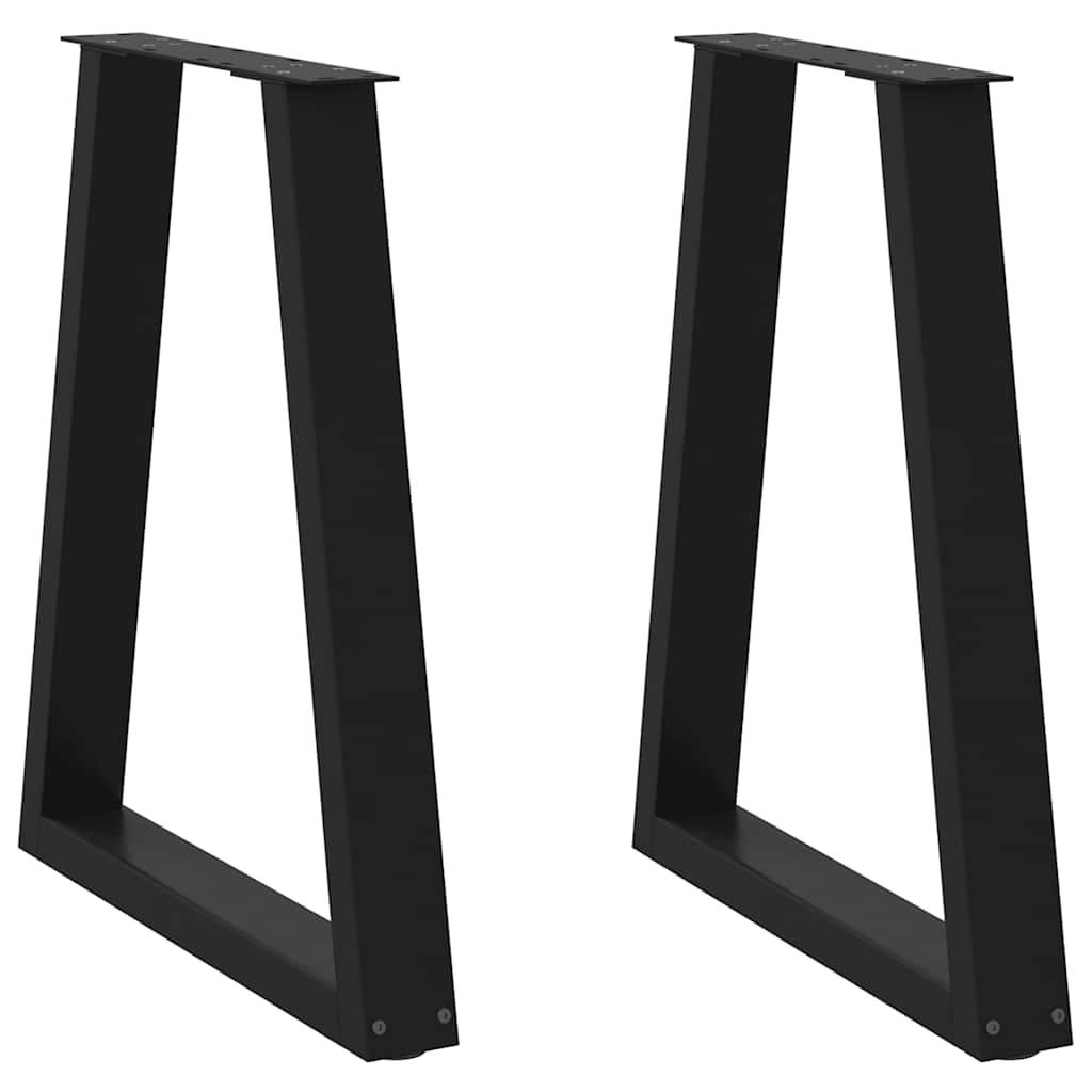 Couchtischbeine V-Form 2 Stück Schwarz 30x(30-31,3) cm Stahl