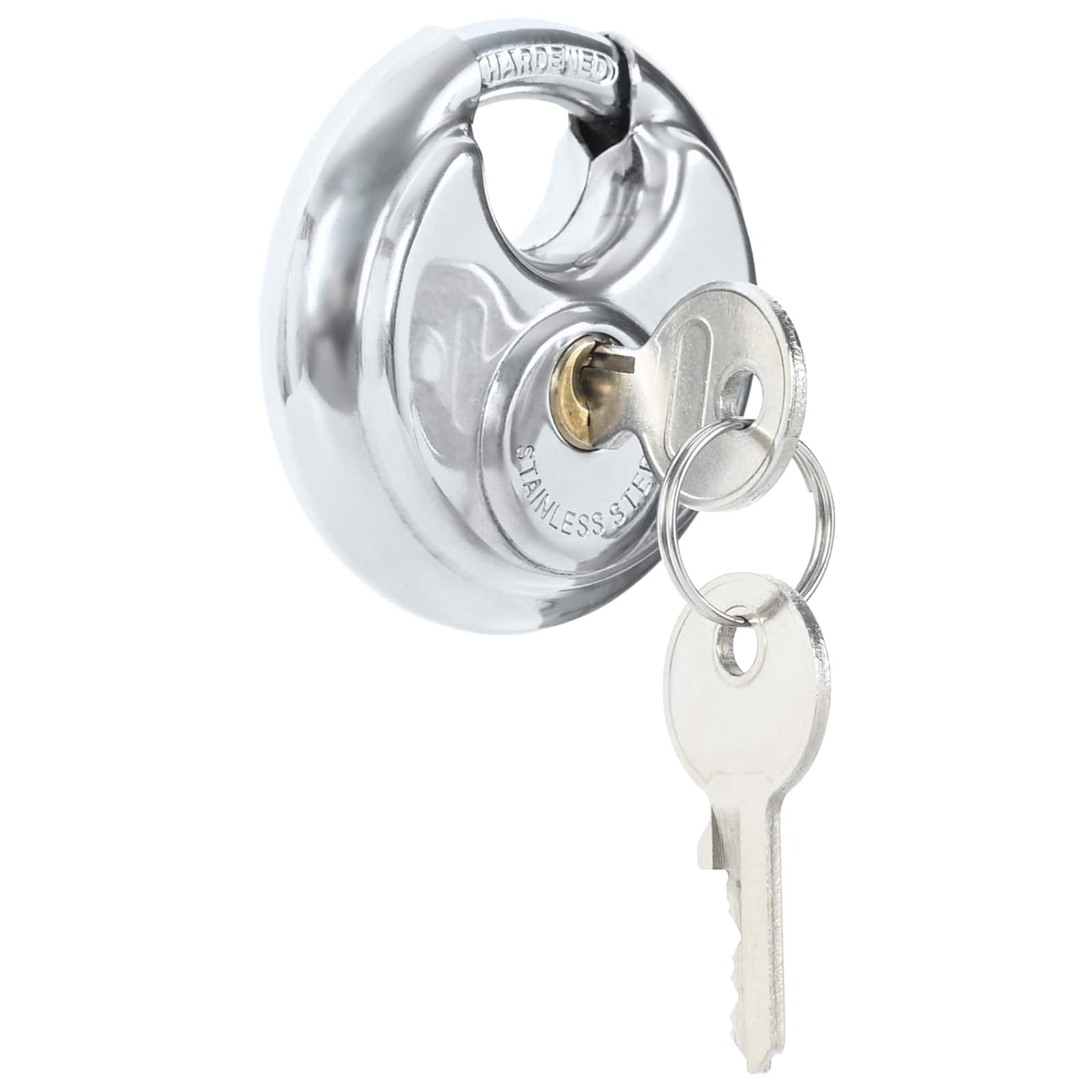 Diskusschlösser mit Schlüsseln 2 pcs Silber 6 x 2,3 x 6 cm