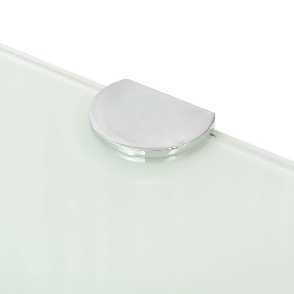 Eckablage mit Verchromten Halterungen Glas Transparent 25x25 cm