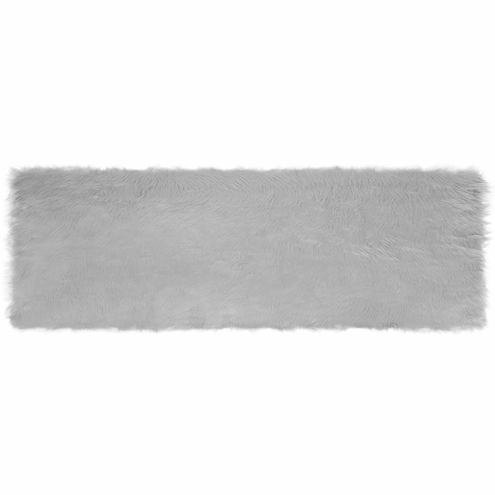 Teppich aus Kunstschaffell TAFALLA Weiß 60 x 110 cm Polyester