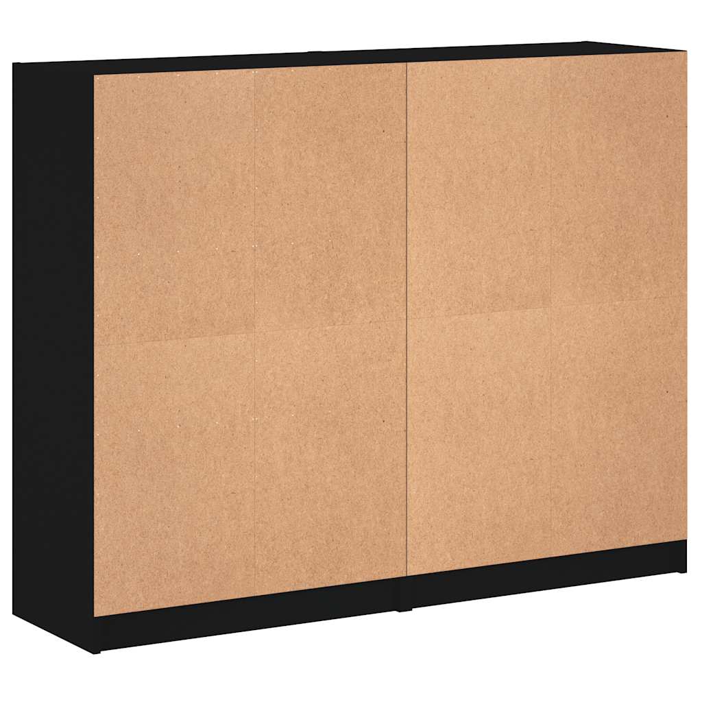 Bücherregal mit Türen Weiß 136x37x109 cm Holzwerkstoff