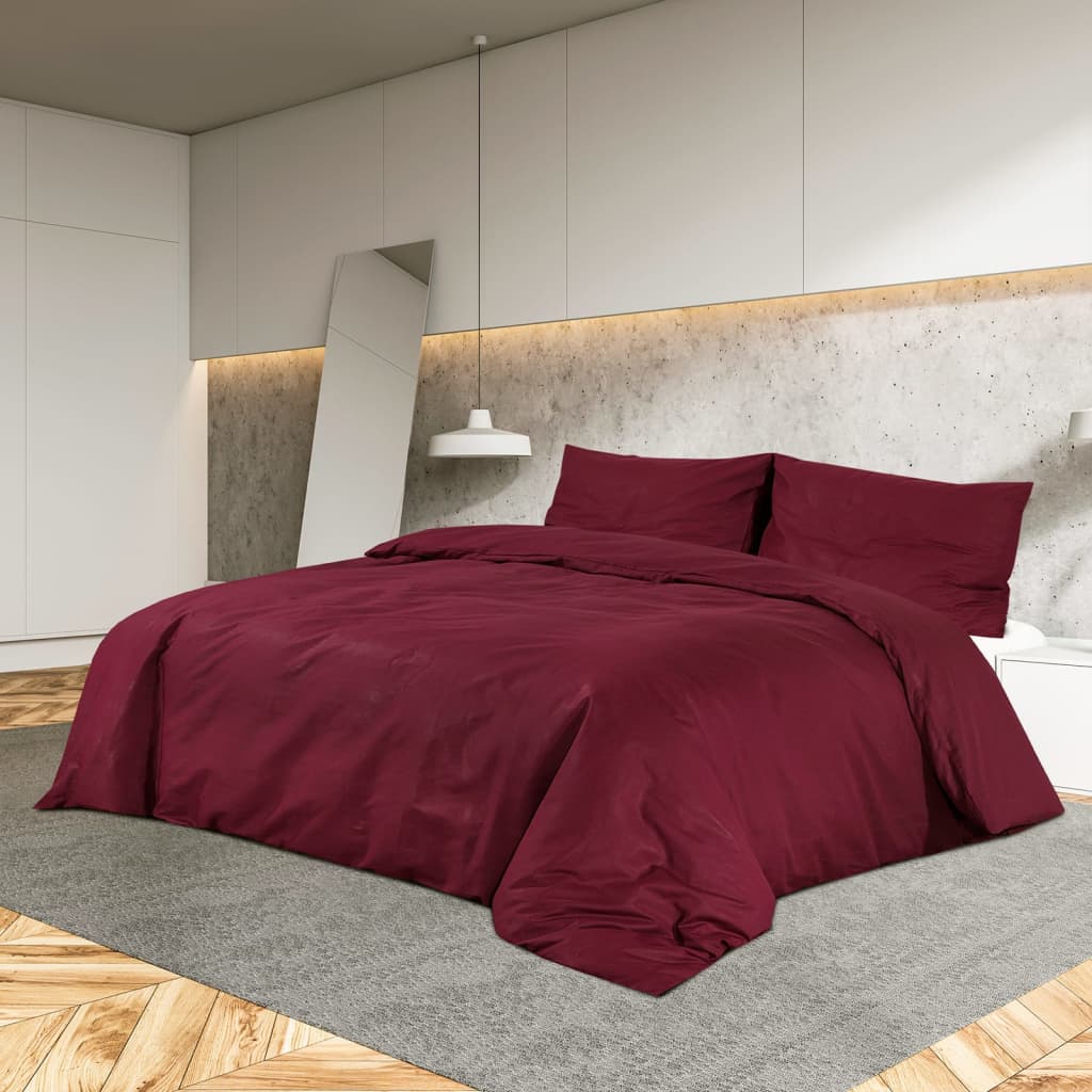 Bettwäsche-Set Anthrazit 140x200 cm Leichte Mikrofaser