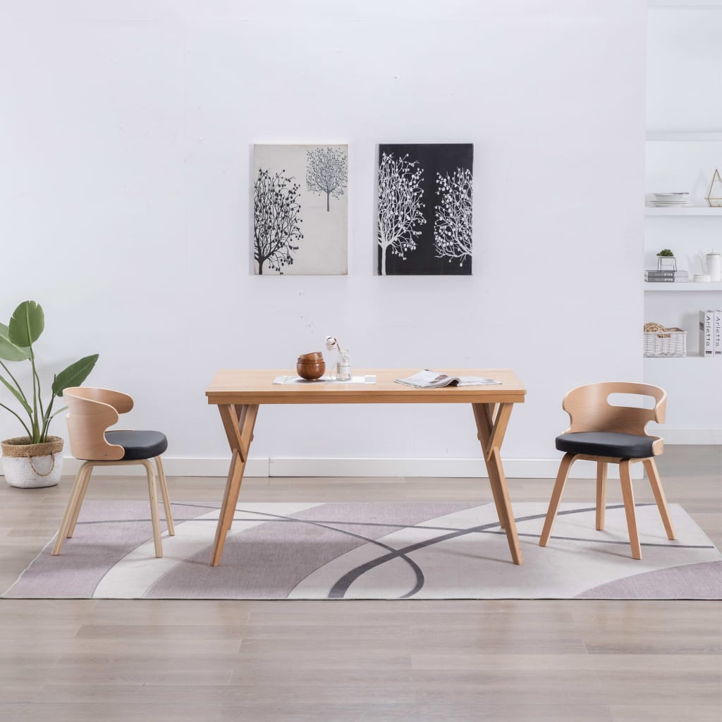 Esszimmerstühle 4 Stk. Braun Bugholz und Kunstleder