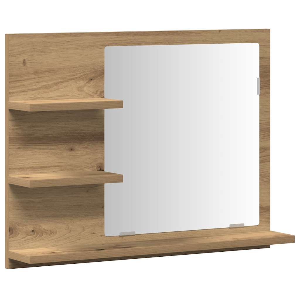 Badspiegel Weiß 60x10,5x45 cm Holzwerkstoff