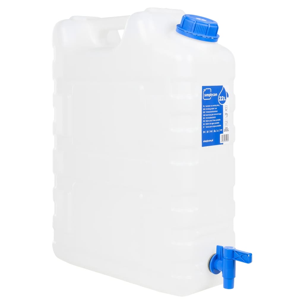 Wasserbehälter mit Hahn Transparent 10 L Kunststoff
