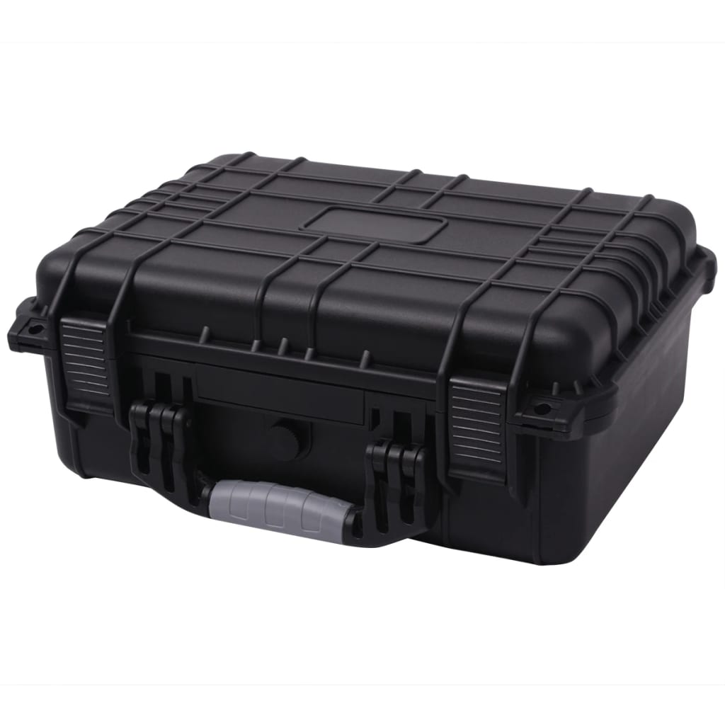 Koffer für Flugreise Tragbar Schwarz 46,5x21,5x17,5 cm PP