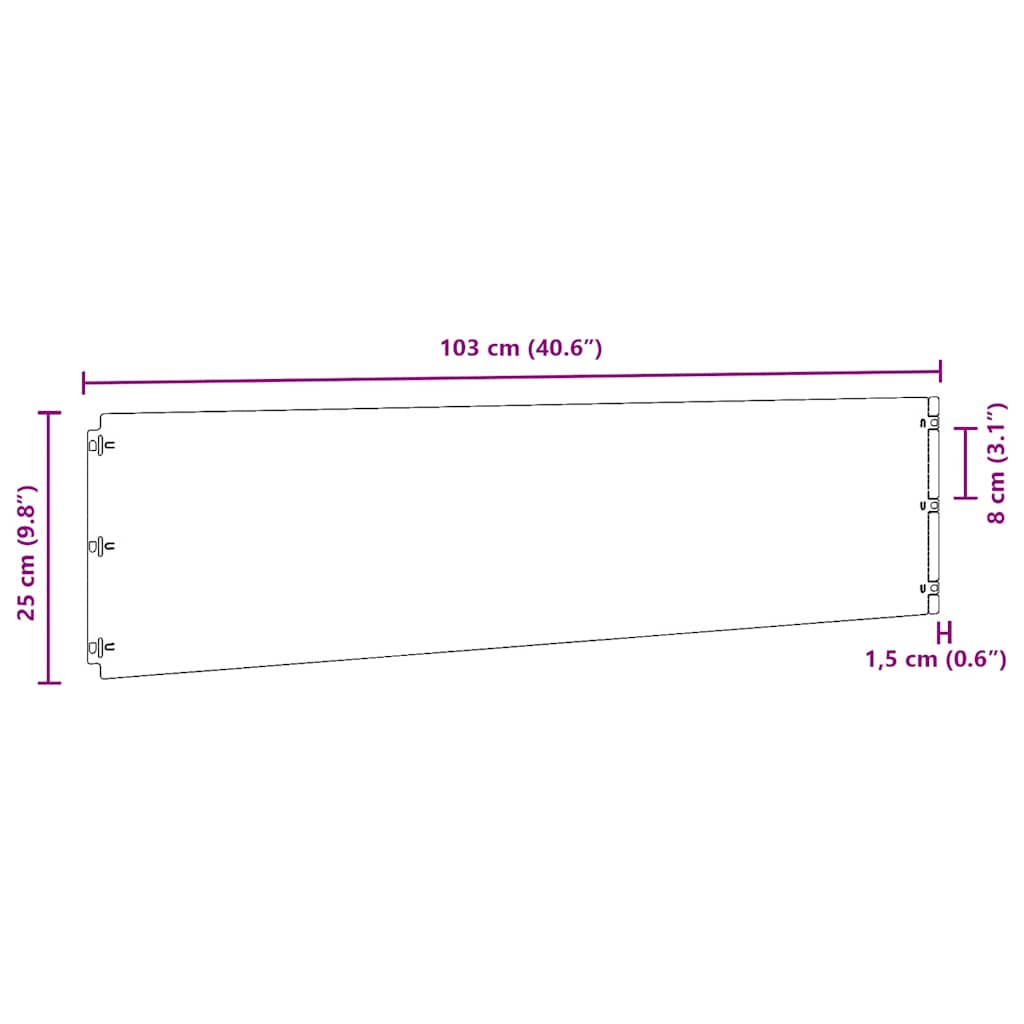 Raseneinfassung 10 pcs 10 x 103 cm Wetterfeststahl Rostig