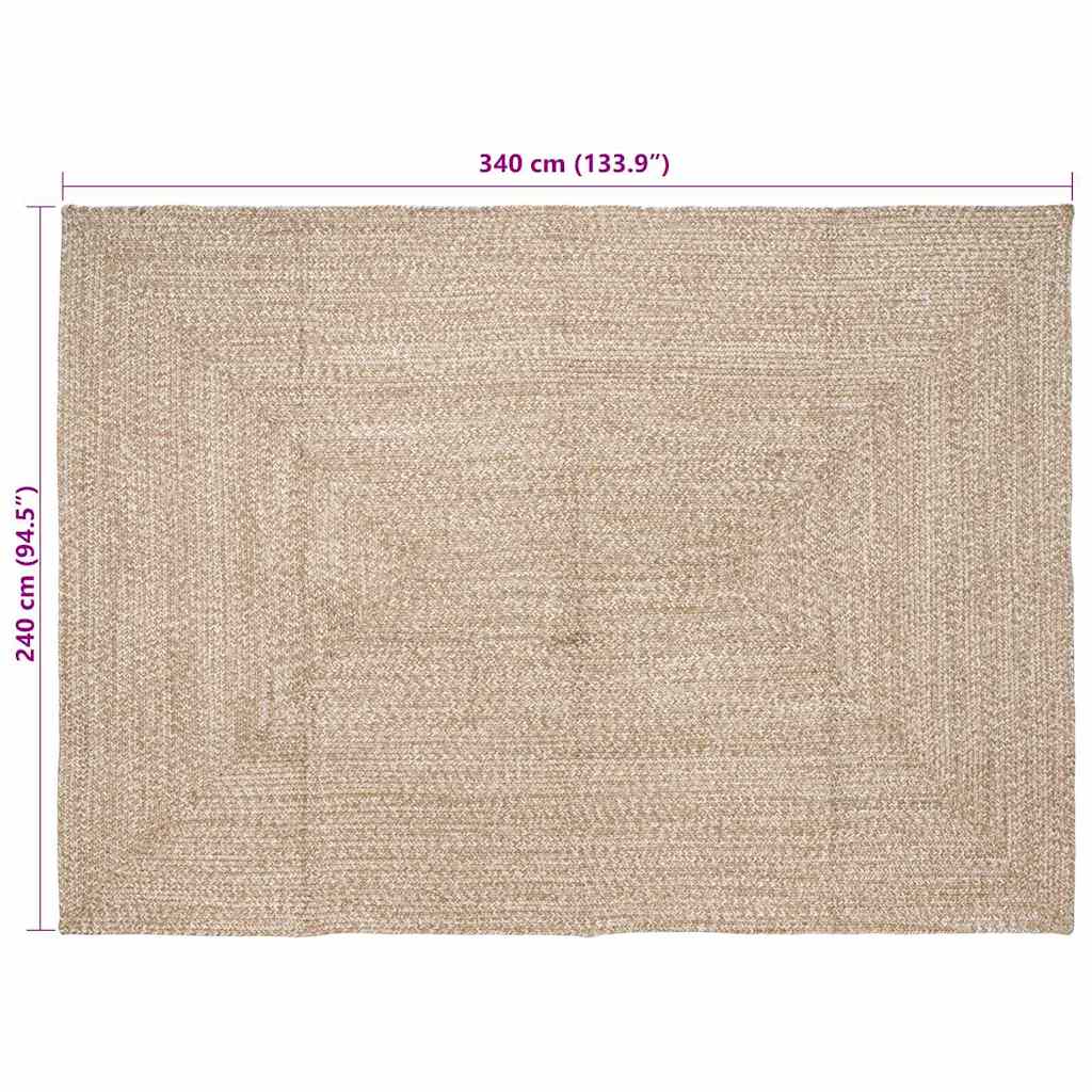 Bereichsteppiche Natürlich und Weiß 60 x 110 cm Jute