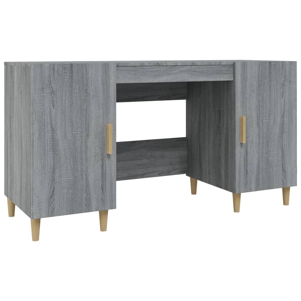Schreibtisch Weiß 140x50x75 cm Holzwerkstoff
