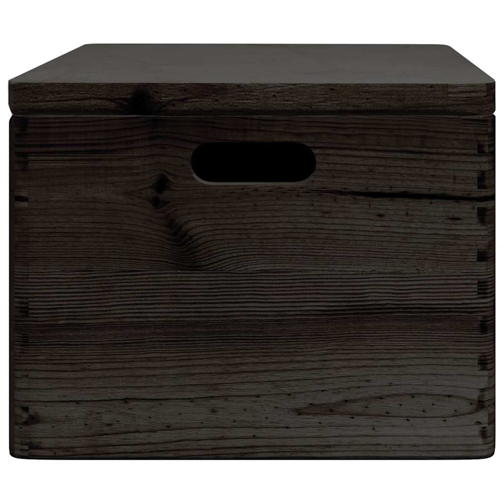 Holzkiste mit Deckel 40x30x13 cm Massivholz Kiefer